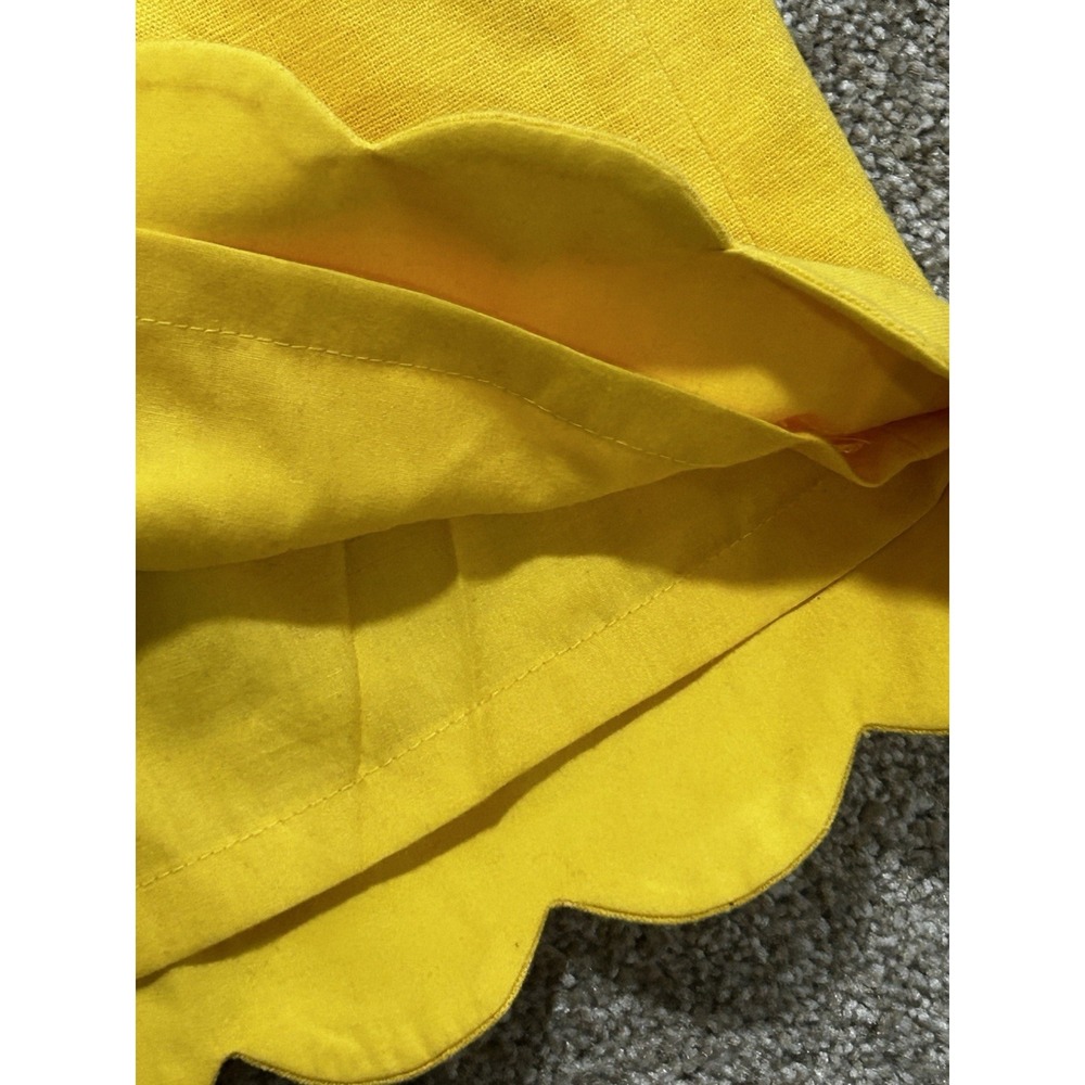 J.Crew Women's 12 Yellow Linen Cotton Blend Pull On Skirt - Picture 5 of 8